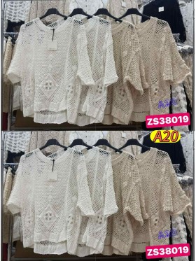 Bluzki damskie wloskie, size uni, paczka 6szt, mix kolor