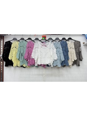 Bluzki damskie wloskie, size uni, paczka 6szt, mix kolor