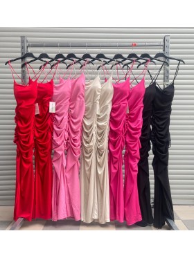 Sukienki damskie wloskie, size uni, paczka 6szt, mix kolor