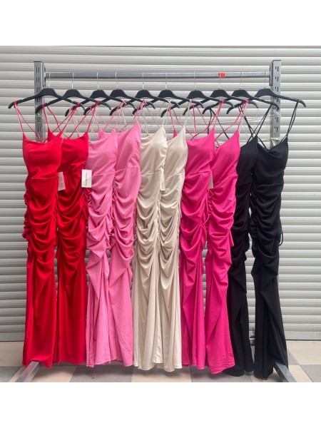 Sukienki damskie wloskie, size uni, paczka 6szt, mix kolor