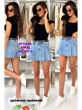Spódnica krótka jeansowa damska M'sara , size xs-xl, paczka 10szt,