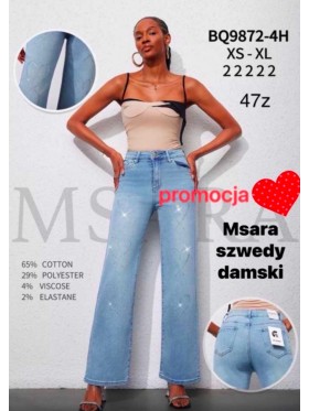 Jeansy damskie M'sara , size xs-xl, paczka 10szt,