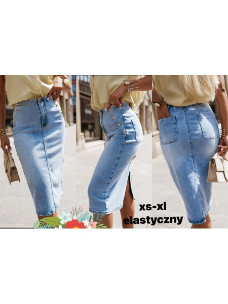 Spódnica długa jeansowa damska  , size xs-xl, paczka 10szt,
