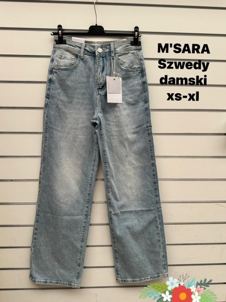 Jeansy damskie M'sara , size xs-xl, paczka 10szt,