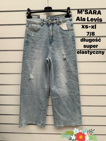 Jeansy damskie M'sara , size xs-xl, paczka 10szt,