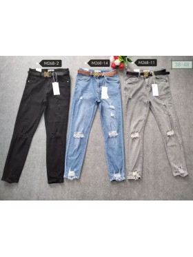 Jeansy damskie  , size 38-48, paczka 12szt,1 kolor