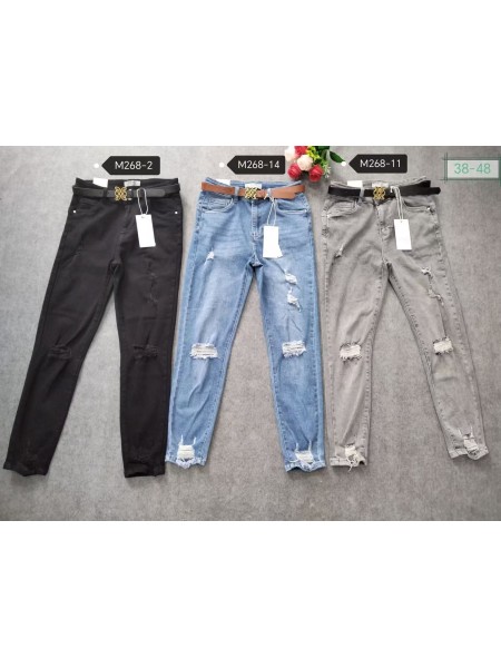 Jeansy damskie  , size 38-48, paczka 12szt,1 kolor