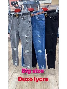 Jeansy damskie  , size 38-48, paczka 12szt,1 kolor
