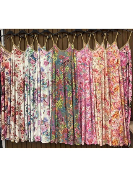 Sukienki  damskie wloskie , size uni, paczka 6szt, mix kolor