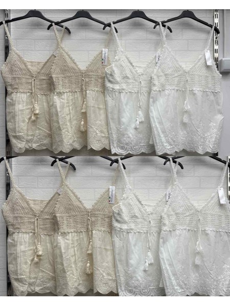 Bluzki  damskie wloskie , size uni, paczka 6szt, mix kolor