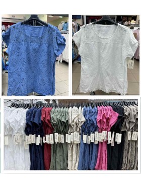 Bluzki  damskie wloskie , size uni, paczka 6szt, mix kolor