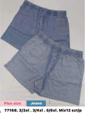 Spodenki jeansowe damskie  , size 2-6xl, paczka 12szt,mix kolor