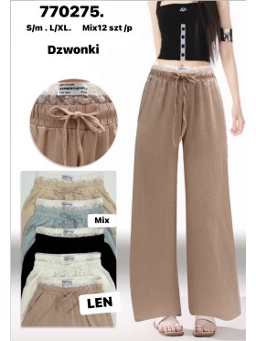 Spodnie damskie  , size s-xl, paczka 12szt,mix kolor