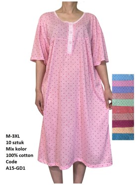 Koszule nocne damskie , size m-3xl, paczka 10szt, mix kolor
