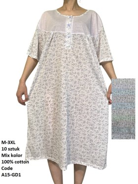 Koszule nocne damskie , size m-3xl, paczka 10szt, mix kolor