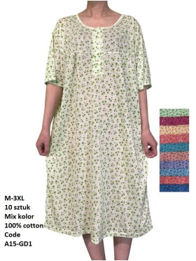 Koszule nocne damskie , size m-3xl, paczka 10szt, mix kolor