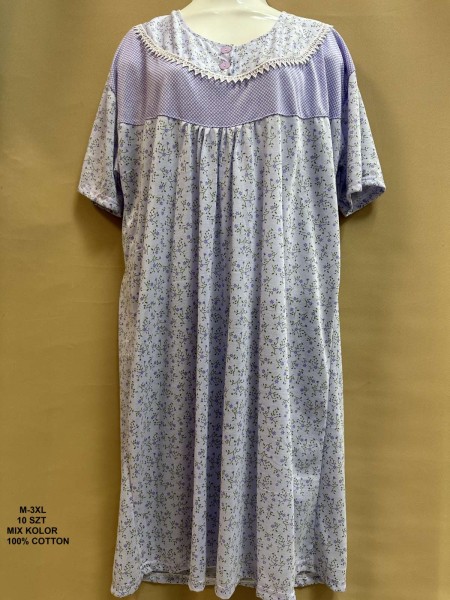 Koszule nocne damskie , size m-3xl, paczka 10szt, mix kolor
