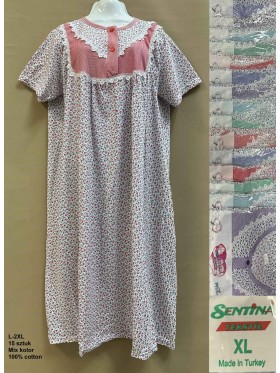 Koszule nocne damskie , size l-2xl, paczka 15szt, mix kolor