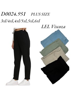 Spodnie damskie  , size 3-6xl, paczka 12szt,mix kolor