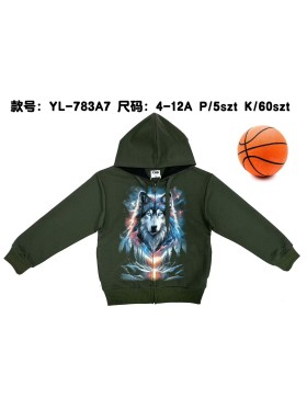 Bluza dzieciece rozm 4-12 lat, paczka 5szt, 1 kolor