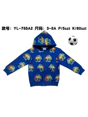 Bluza dzieciece rozm 3-8 lat, paczka 5szt, 1 kolor