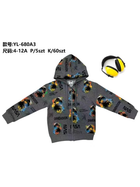 Bluza dzieciece rozm 4-12 lat, paczka 5szt, 1 kolor