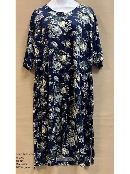 Koszule nocne damskie , size m-3xl, paczka 10szt, mix kolor