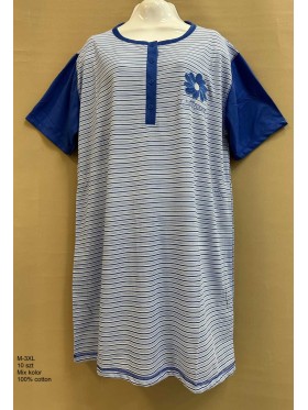 Koszule nocne damskie , size m-3xl, paczka 10szt, mix kolor