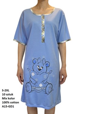 Koszule nocne damskie , size s-2xl, paczka 10szt, mix kolor