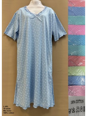 Koszule nocne damskie , size l-4xl, paczka 10szt, mix kolor