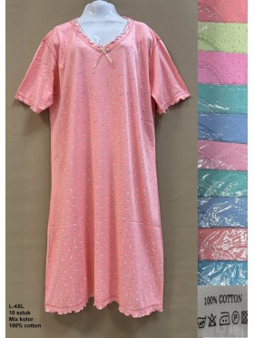 Koszule nocne damskie , size l-4xl, paczka 10szt, mix kolor