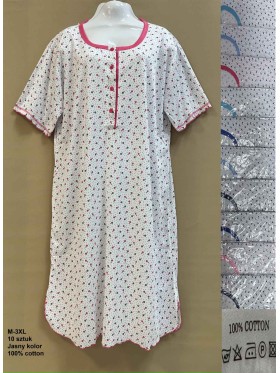 Koszule nocne damskie , size m-3xl, paczka 10szt, 1kolor