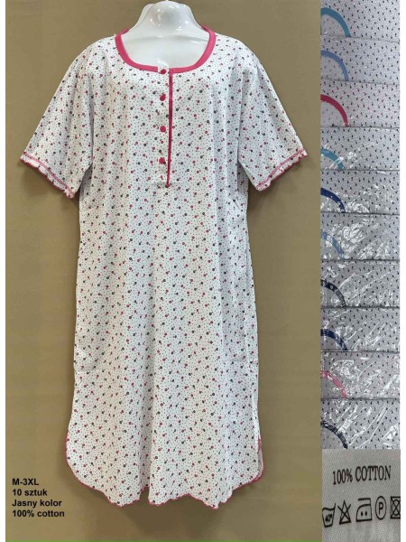 Koszule nocne damskie , size m-3xl, paczka 10szt, 1kolor