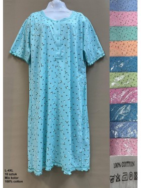 Koszule nocne damskie , size l-4xl, paczka 10szt, mix kolor