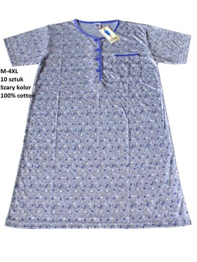 Koszule nocne damskie , size m-4xl, paczka 10szt, 1kolor