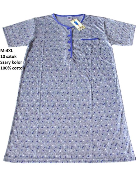 Koszule nocne damskie , size m-4xl, paczka 10szt, 1kolor