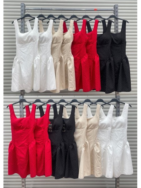 Sukienki damskie wloskie, size uni, paczka 6szt, mix kolor