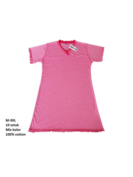 Koszule nocne damskie , size m-3xl, paczka 10szt, mix kolor