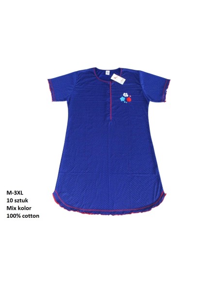 Koszule nocne damskie , size m-3xl, paczka 10szt, mix kolor