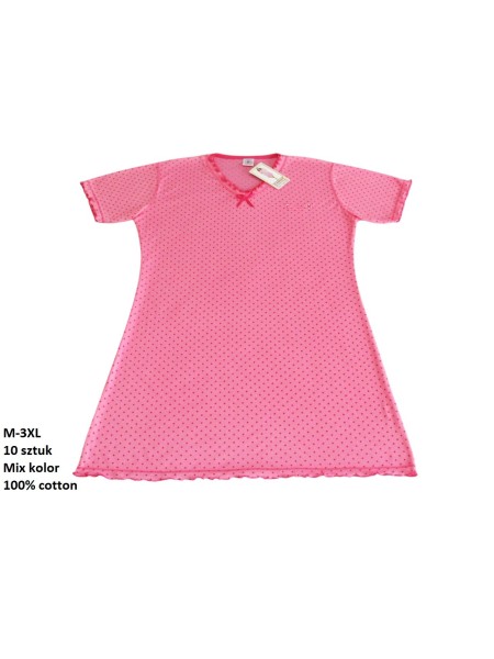Koszule nocne damskie , size m-3xl, paczka 10szt, mix kolor