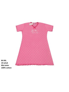 Koszule nocne damskie , size m-3xl, paczka 10szt, mix kolor