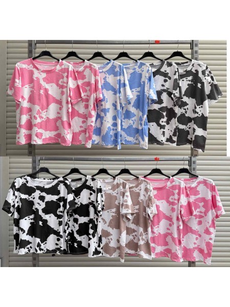 Bluzki damskie wloskie, size uni, paczka 6szt, mix kolor