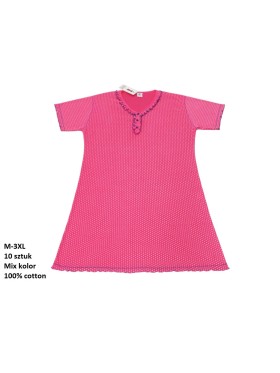 Koszule nocne damskie , size m-3xl, paczka 10szt, mix kolor
