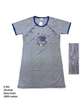Koszule nocne damskie , size s-2xl, paczka 10szt, 1kolor