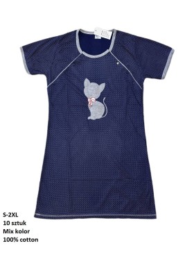 Koszule nocne damskie , size s-2xl, paczka 10szt, mix kolor