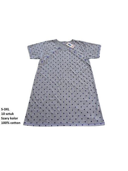Koszule nocne damskie , size s-3xl, paczka 10szt, 1kolor