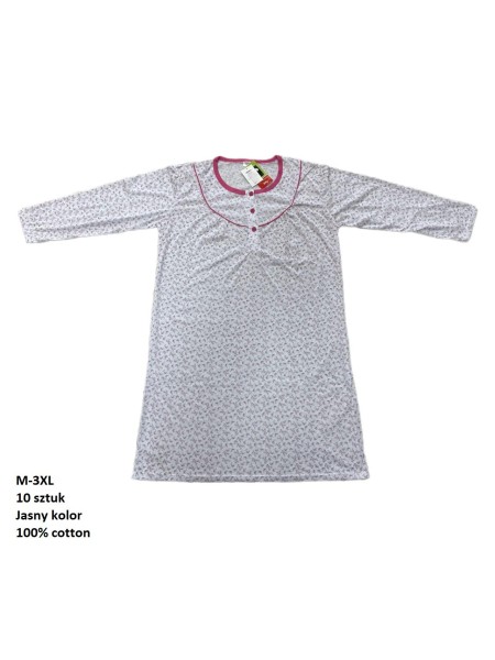 Koszule nocne damskie , size m-3xl, paczka 10szt, 1kolor
