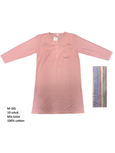 Koszule nocne damskie , size m-3xl, paczka 10szt, mix kolor