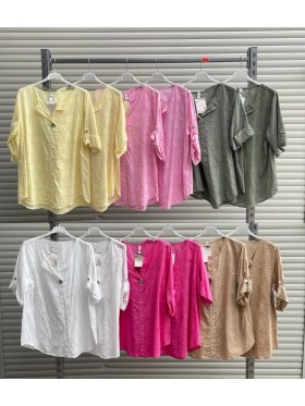Bluzki damskie wloskie, size uni, paczka 6szt, mix kolor