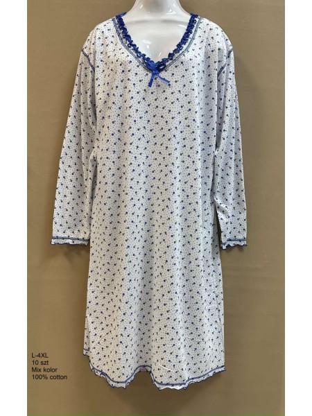 Koszule nocne damskie , size l-4xl, paczka 10szt, mix kolor